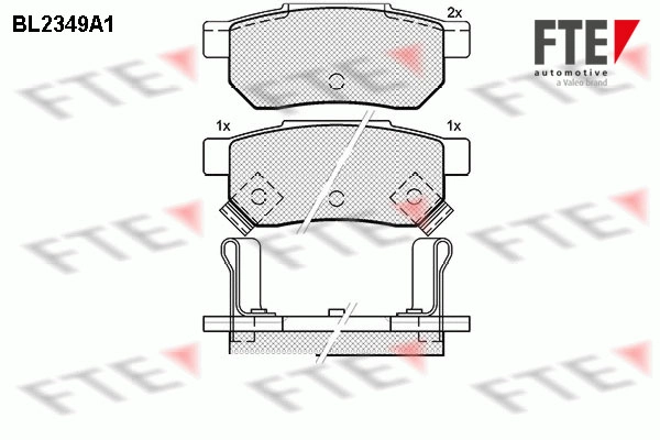 Комплект тормозных колодок дисковый тормоз FTE BL2349A1