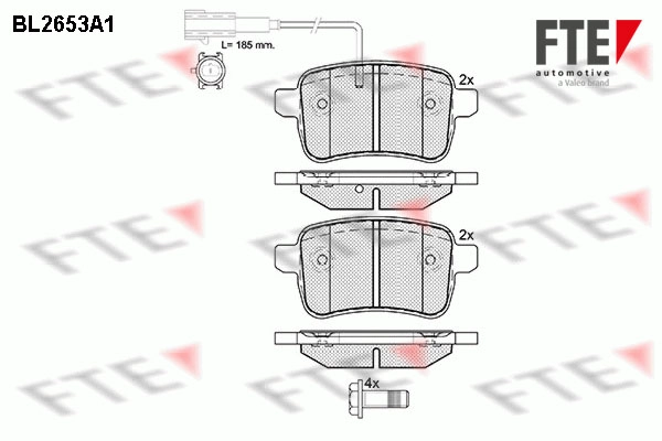 Комплект тормозных колодок дисковый тормоз FTE BL2653A1