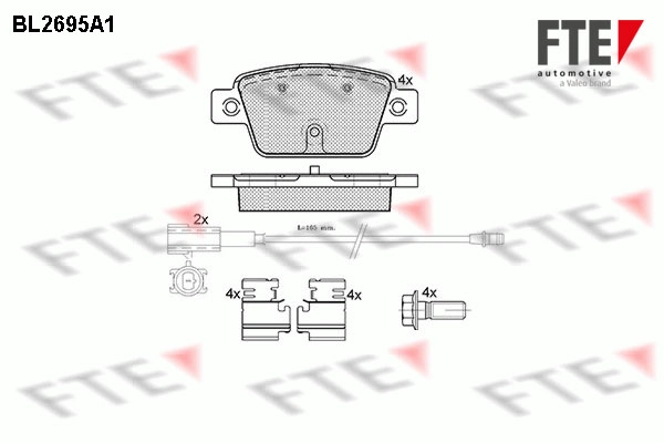 Комплект тормозных колодок дисковый тормоз FTE BL2695A1