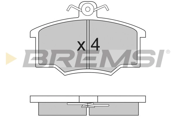 Комплект тормозных колодок дисковый тормоз BREMSI BP2143