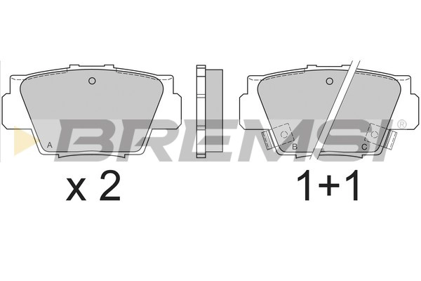Комплект тормозных колодок дисковый тормоз BREMSI BP2545