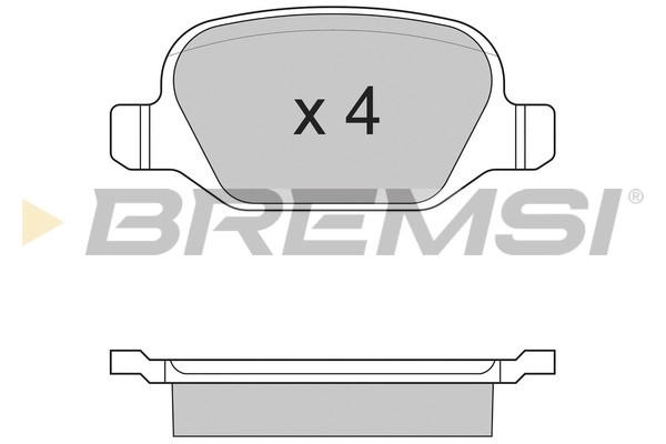 Комплект тормозных колодок дисковый тормоз BREMSI BP2890