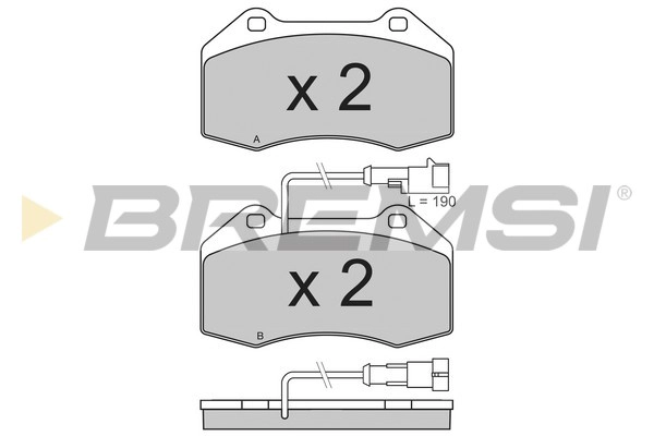 Комплект тормозных колодок дисковый тормоз BREMSI BP3354