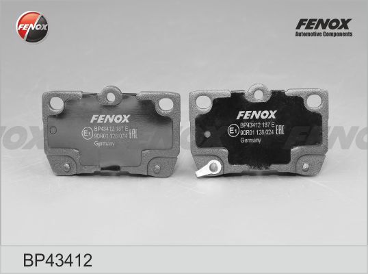 Комплект тормозных колодок дисковый тормоз FENOX BP43412