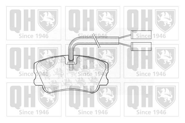 Комплект тормозных колодок дисковый тормоз QUINTON HAZELL BP528