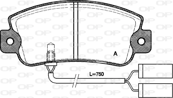 Комплект тормозных колодок дисковый тормоз OPEN PARTS BPA0025.22