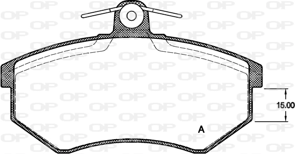 Комплект тормозных колодок дисковый тормоз OPEN PARTS BPA0134.00