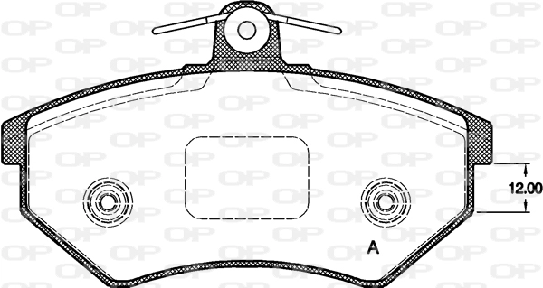 Комплект тормозных колодок дисковый тормоз OPEN PARTS BPA0134.40