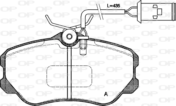 Комплект тормозных колодок дисковый тормоз OPEN PARTS BPA0303.12