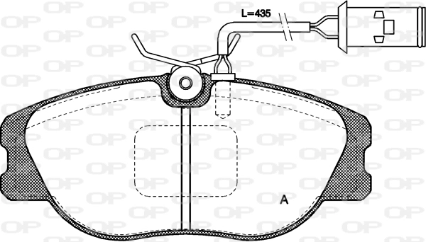 Комплект тормозных колодок дисковый тормоз OPEN PARTS BPA0305.02