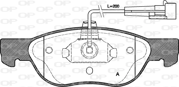 Комплект тормозных колодок дисковый тормоз OPEN PARTS BPA0587.11