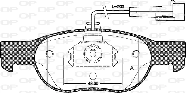 Комплект тормозных колодок дисковый тормоз OPEN PARTS BPA0588.11