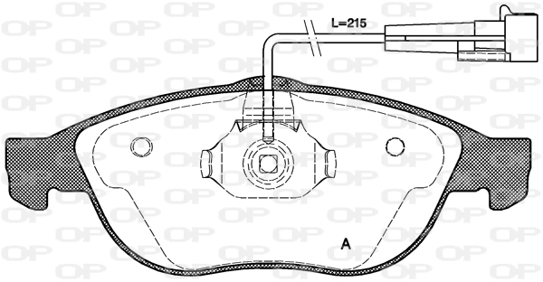 Комплект тормозных колодок дисковый тормоз OPEN PARTS BPA0660.02