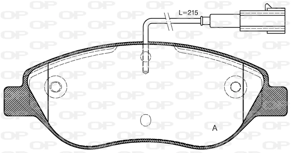 Комплект тормозных колодок дисковый тормоз OPEN PARTS BPA0860.02