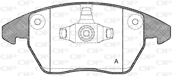 Комплект тормозных колодок дисковый тормоз OPEN PARTS BPA1030.10