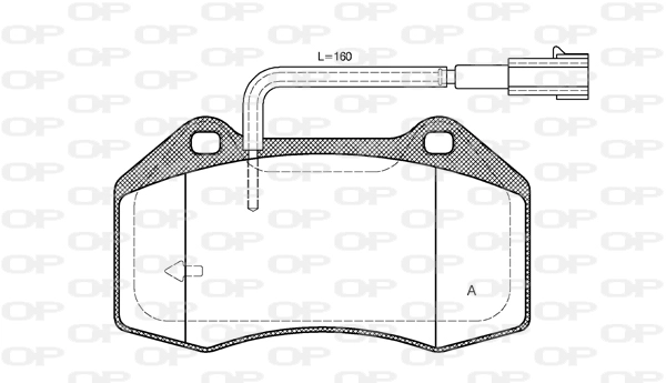 Комплект тормозных колодок дисковый тормоз OPEN PARTS BPA1113.22
