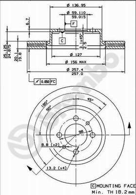 Тормозной диск BRECO BS 7917