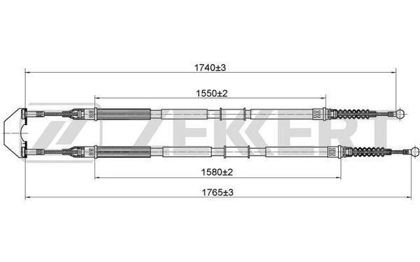 Тросик cтояночный тормоз ZEKKERT BZ-1096