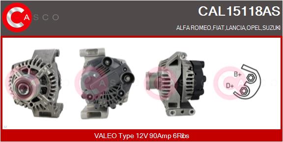Генератор brand new hq CASCO CAL15118AS
