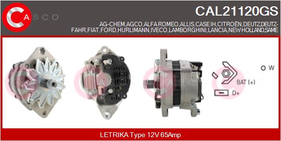 Генератор genuine CASCO CAL21120GS