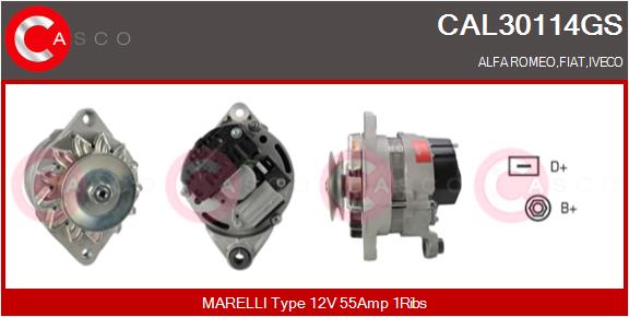 Генератор genuine CASCO CAL30114GS