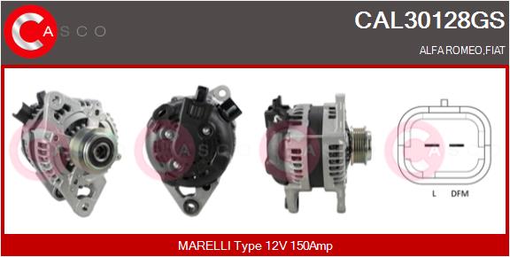Генератор genuine CASCO CAL30128GS