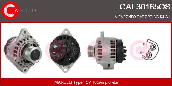 Генератор reman - no core value CASCO CAL30165OS