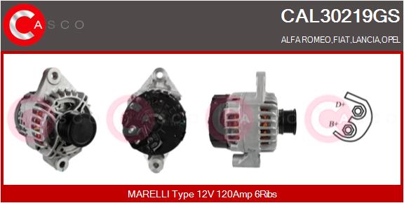 Генератор genuine CASCO CAL30219GS