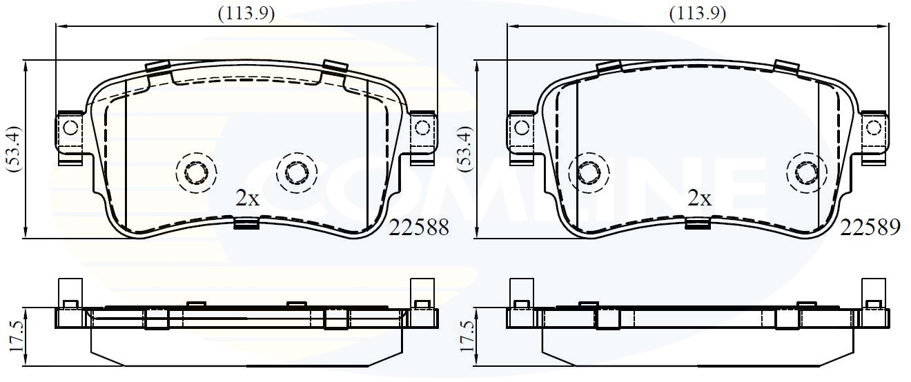 Комплект тормозных колодок дисковый тормоз comline COMLINE CBP02351