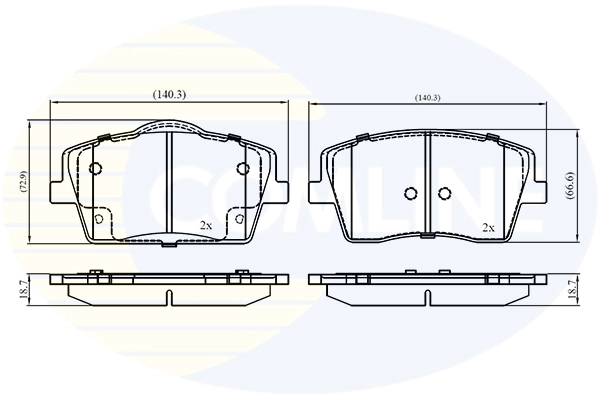 Комплект тормозных колодок дисковый тормоз comline COMLINE CBP02394