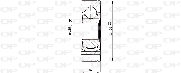 Шарнирный комплект приводной вал OPEN PARTS CVJ5399.20
