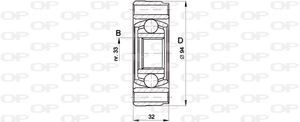 Шарнирный комплект приводной вал OPEN PARTS CVJ5402.20