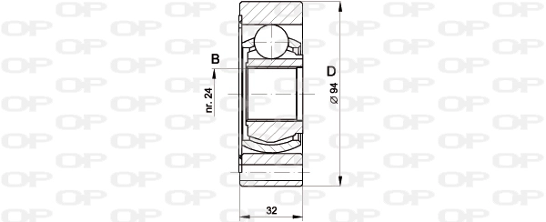 Шарнирный комплект приводной вал OPEN PARTS CVJ5416.20