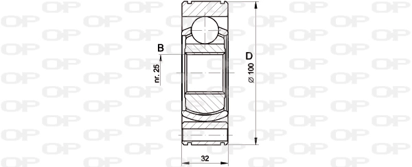 Шарнирный комплект приводной вал OPEN PARTS CVJ5419.20