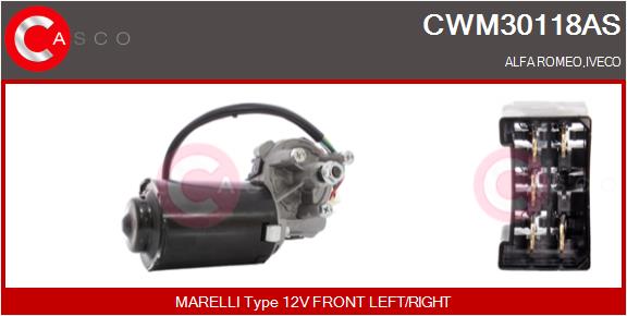 Двигатель стеклоочистителя brand new hq CASCO CWM30118AS