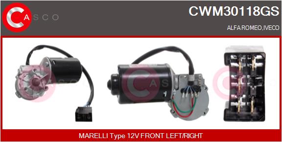 Двигатель стеклоочистителя genuine CASCO CWM30118GS