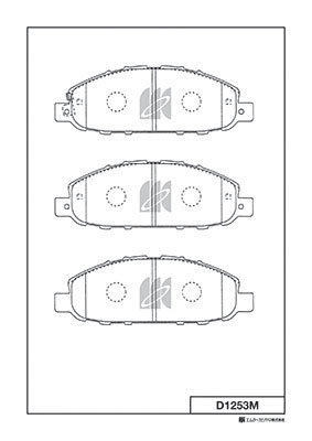 Комплект тормозных колодок дисковый тормоз MK KASHIYAMA D1253M