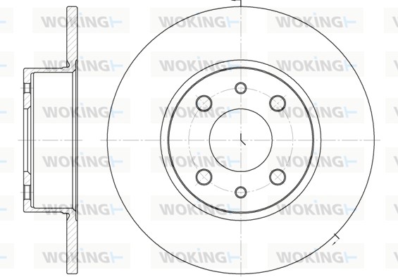 Тормозной диск WOKING D6150.00