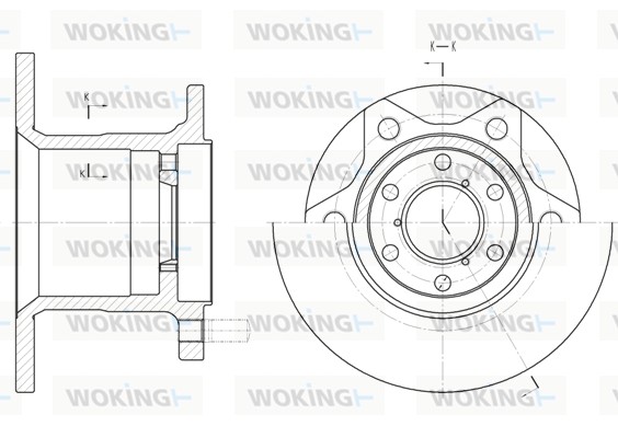 Тормозной диск WOKING D6243.00