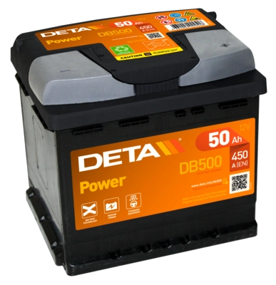 Стартерная аккумуляторная батарея power DETA DB500