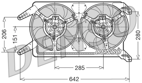 Вентилятор охлаждение двигателя DENSO DER01012