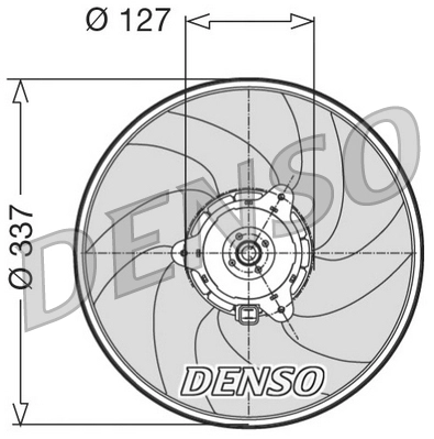 Вентилятор охлаждение двигателя DENSO DER21004
