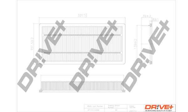 Воздушный фильтр DR!VE+ DP1110.10.0099