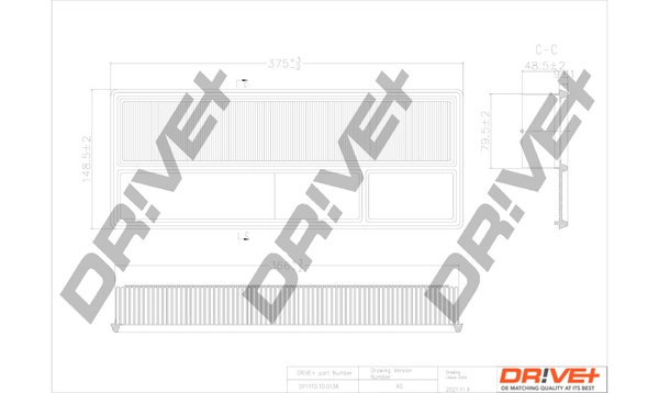 Воздушный фильтр DR!VE+ DP1110.10.0138