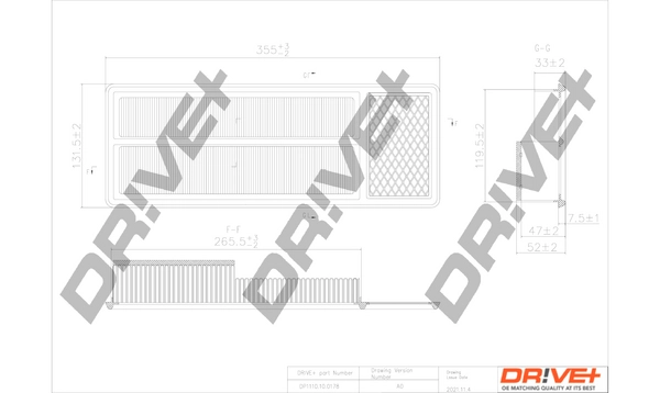 Воздушный фильтр DR!VE+ DP1110.10.0178