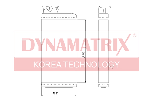 Теплообменник отопление салона DYNAMATRIX-KOREA DR70220