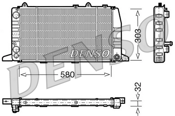 Радиатор охлаждение двигателя DENSO DRM02011
