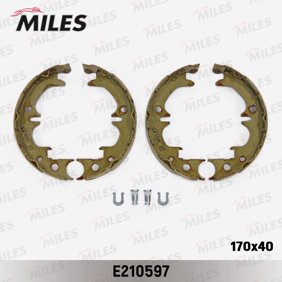 Комплект тормозных колодок стояночная тормозная система MILES E210597