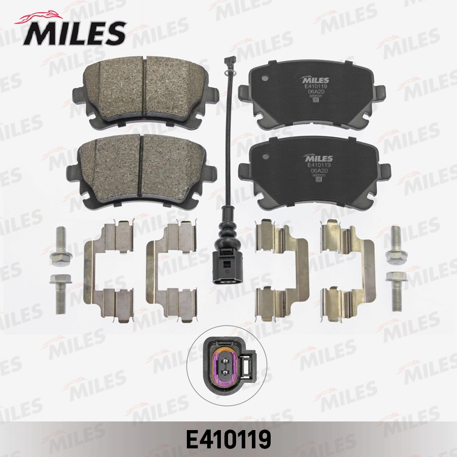 Комплект тормозных колодок дисковый тормоз MILES E410119