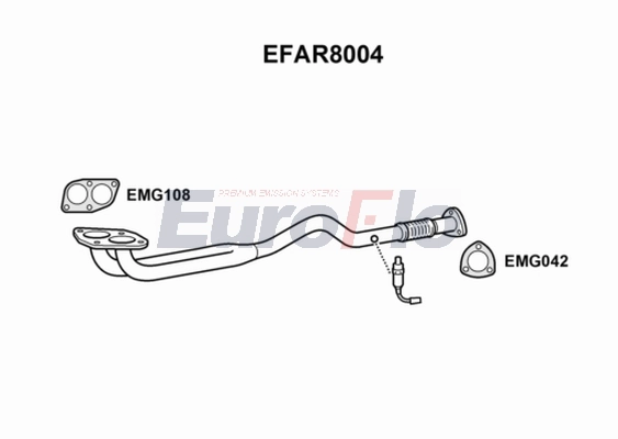 Труба выхлопного газа EUROFLO EFAR8004